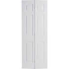 Masonite 24 In. W x 79 In. H Textured Hardboard Primed White 6-Panel 2-Door Bifold Door Image 1
