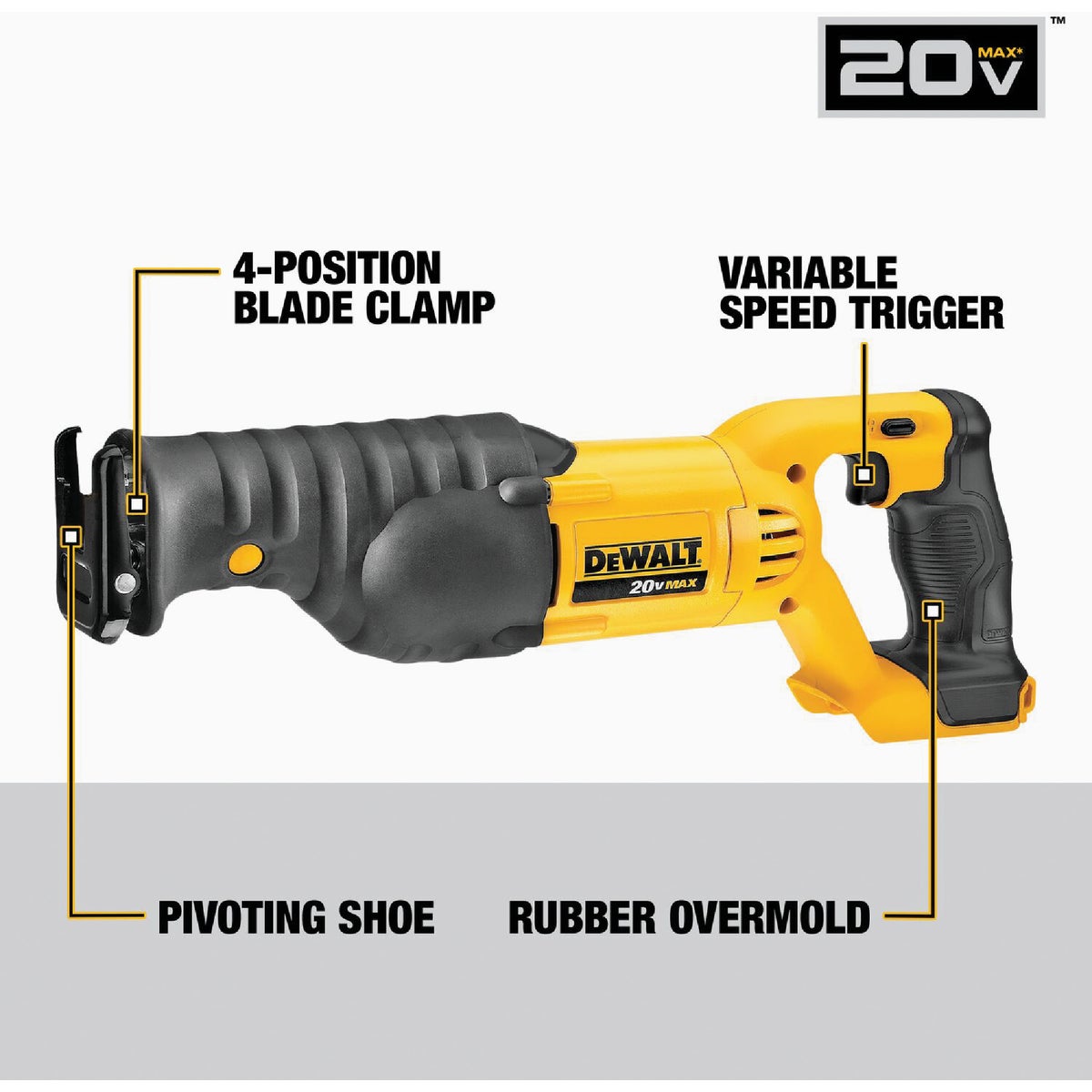 DEWALT 20V MAX Cordless Reciprocating Saw Tool Only Parker s