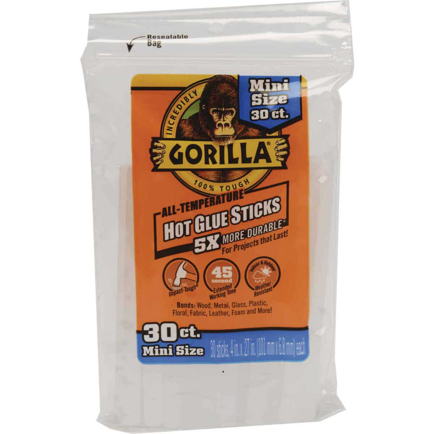 Gorilla 4 In. Mini Clear Hot Melt Glue (30-Pack) - Parker's