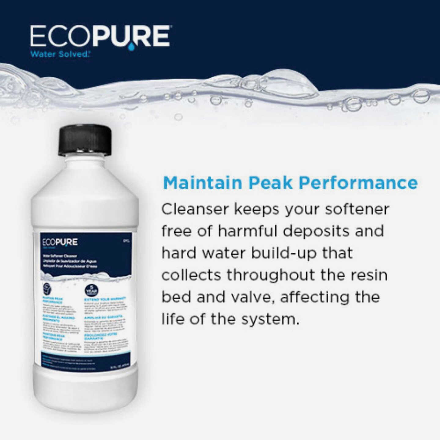 EcoPure 16 Oz. Liquid Water Softener Cleaner - Parker's Building Supply