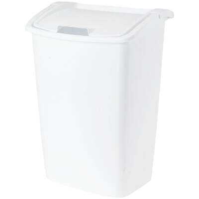 Rubbermaid 42 Qt. White Wastebasket with Lid