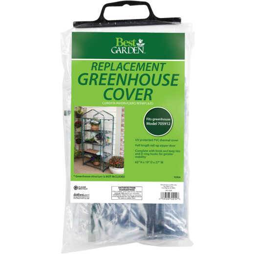 Best Garden 27 In. W. x 63 In. H. x 19 In. D. Replacement Cover For 4-Shelf Greenhouse