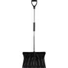 20 In. Poly Ergo Snow Shovel with Steel Wear Strip and 45 In. Steel Handle Image 3