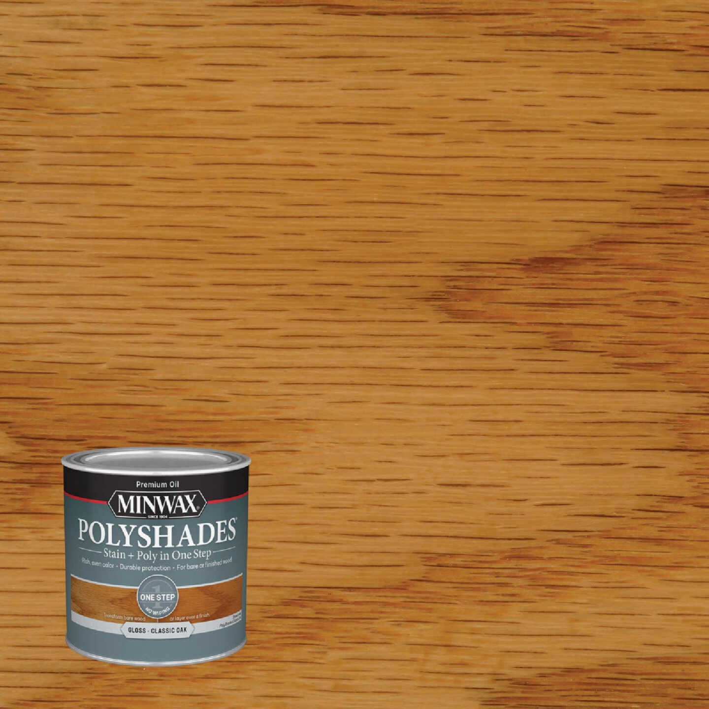 Minwax Polyshades 1/2 Pt. Gloss Stain & Finish Polyurethane In 1-Step,  Classic Oak - Parker's Building Supply