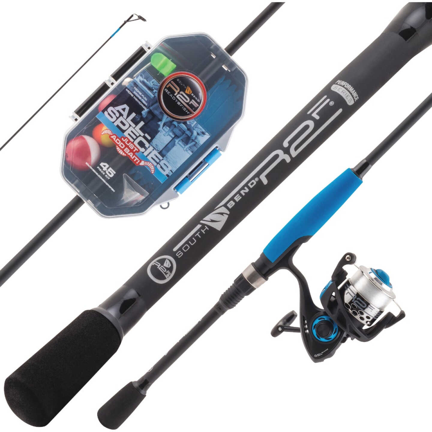 Ready 2 Fish Just Add Bait All Species 35 In. Fiberglass Fishing Rod &  Spincast Reel Combo - Parker's Building Supply